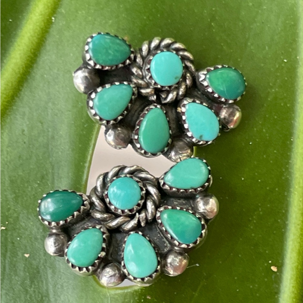 ***SOLD***Vintage Native Zuni Turquoise Earrings ~ Posts